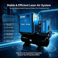 Compresseur d'air à vis électrique à fréquence variable à aimant permanent de haute qualité avec moteur et réservoir de 500L, directement