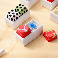 Porte-clés pendentif mignon en forme de touches de clavier mécanique, sensoriel anti-stress et anti-anxiété, apaisant et relaxant, à pression par le bout des doigts