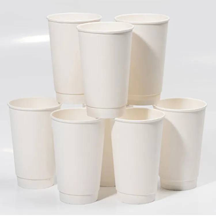 Перерабатываемый 7 унций 12 унций Белый Коричневый бумажный стаканчик однослойный бумажный стаканчик с крышками
