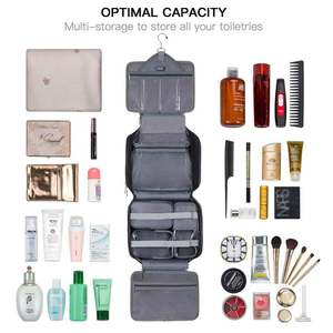 New Waterproof Large Capacity Portable Toiletry <b>Bag</b> <b>Travel</b> Hanging Double Open <b>Wash</b> Cosmetic <b>Bag</b> - Product Image 3