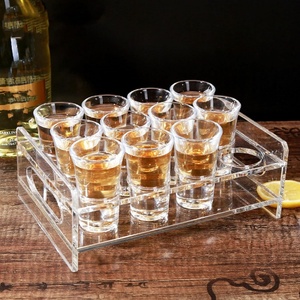 Vaso <span class=keywords><strong>de</strong></span> chupito personalizado Soporte <span class=keywords><strong>de</strong></span> exhibición <span class=keywords><strong>de</strong></span> acrílico Vaso <span class=keywords><strong>de</strong></span> chupito Bandeja <span class=keywords><strong>de</strong></span> servicio para Bar Vodka Tequila - Product Image 1
