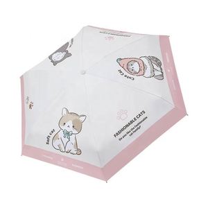 Paraguas con Protección UV contra Sol y Lluvia, Diseño Creativo de Pata de Gato, Plegable, con Bolsa, Personalizable, para Viajes de Adultos, 190T - Product Image 1