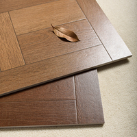 Carreaux de sol en porcelaine modernes 600x600mm, carreaux de parquet imitation bois pour chambre à coucher, durables et imperméables