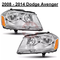 Pour 2008-2014 Dodge Avenger phares assemblage boîtier noir coin ambre 5116343AD 5116342AD CH2502215