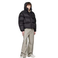 Vente en gros Veste d'hiver zippée matelassée en duvet pour hommes Manteau bouffant au design personnalisé