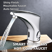 HY-187A Design moderne robinet d'eau intelligent sans contact chaud froid montage sur pont salle de bain mitigeur en laiton pour salle à manger hôtel