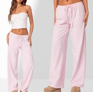 Factory Custom Women's Striped Thermal Autumn <strong>Cozy</strong> Cotton <strong>Sleep</strong> Pants - Product Image 1