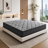 Matelas matelassé de luxe minimaliste personnalisé en gros avec système de soutien multicouche, tissu respirant et bois écologique
