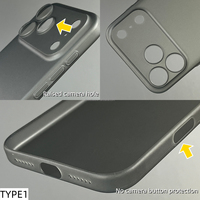 Coque de téléphone mate en PP avec logo personnalisé, gravure laser, vente en gros, 0,6 mm, pour iPhone 18 17 16 15 Pro Max
