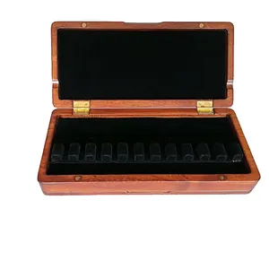 Estuche de lengüeta de arce para cañas de oboe, caja de lengüetas de madera, 22 unidades