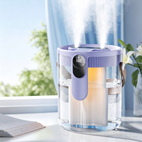 Humidificateur d'air domestique grande capacité, silencieux, pour bureau et chambre, portable, double buse