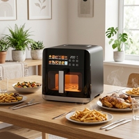 Nouveau petit four à air chaud multifonctionnel carré en acier inoxydable pour la maison, grande capacité, sans fumée ni huile, contrôle numérique