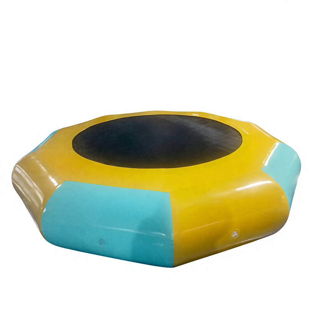 EASYFUN Indoor Outdoor Use Inflatable Trampoline & Swim Platform with Electric Air Pump PVC Material Max Capacity 100-500kg