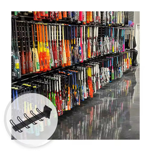 Support mural en métal pour 8 battes de baseball, présentoir de magasin avec finition thermolaquée pour un montage facile - Product Image 1