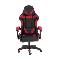 Chaise de bureau d'ordinateur moderne à dossier haut pour adultes Caractéristiques de jeu de massage en cuir PU Appui-tête Oreiller lombaire Repose-pieds-pour usage domestique