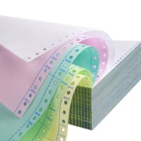 Carta Continua Senza Carboncino FOISON FS064 a 4 Strati, 100% Polpa di Legno, 9.5x11", Multicolore per Stampa Computerizzata