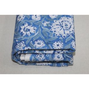 Tela de Algodón Suave con Diseño Floral Azul para Ropa de Verano, Estilo Africano, Tela para Confección de Vestidos Hecha a Mano por Metro - Product Image 3