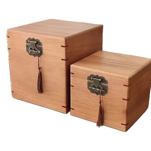 Solid Wood Flip Top Tea <b>Box</b> 5.8cm Rectangle <b>Lockable</b> Gift Packaging For Fuding White Tea And Pu'er <b>Storage</b> - Product Image 5