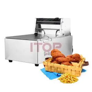 Freidora fritadeira elétrica de aço inoxidável, 8l, grande capacidade, comercial, fritadeira peru, máquina de fritura