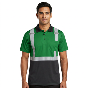 <b>Polo</b> Shirts Custom Hi Vis Shirts <b>Orange</b> Long Sleeves Reflective <b>Polo</b> Shirt Safety Fire Resistant Workwear for Construction - Product Image 1