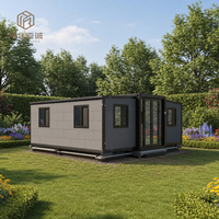Maison préfabriquée moderne à double aile de 20, 30 ou 40 pieds, 1 à 4 chambres avec cuisine et salle de bain, maison conteneur personnalisable
