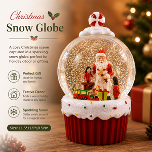 Vente en gros d'usine : Nouveauté ! Boîte à musique exquise de Noël, boule de bonbons, ornement, globe à neige, lampe artisanale - Product Image 1
