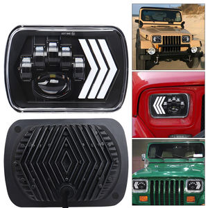 Faro Delantero para Auto, 7 Pulgadas, 100W, 12V, 8000 Lúmenes, Izquierdo y Derecho, 3 Flechas DRL, Luz de Conducción de Doble Color, Bombilla para Auto, Camioneta, Todoterreno - Product Image 2