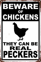 Affiche métallique en étain, nouvelle tendance, décor mural de ferme amusant, vente en gros, logo poulet rétro, sublimation pour extérieur, affiche d'art et d'artisanat