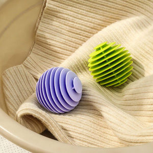 Boules à lessive éco-conçues réutilisables, détergent à lessive non chimique, boule adoucissante pour tissus, distributeur de boules - Product Image 2