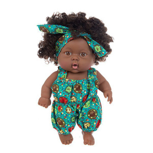 Wholesale 8-inch African Black Doll Tie Dyeing Cute Doll Soothing Doll <b>Vinyl</b> Rebirth Doll Children's Toy - Product Image 5