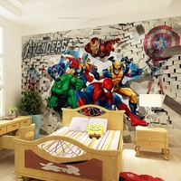 Papier peint mural personnalisé Avenger Nion Hulk Spiderman 3D Stéréo Mural