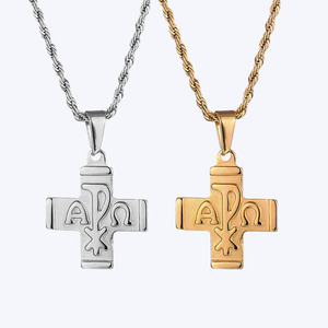 Streetwear 남자 크로스 체인 펜던트 스테인레스 스틸 18k 골드 파인 쥬얼리 종교 예수 조각 펜던트 십자가 크로스 목걸이 - Product Image 4