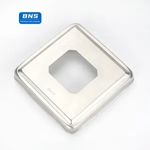BNS benutzer definierte Edelstahl runden quadratischen Handlauf polierte Grundplatte Abdeckung Balustrade Geländer Dekoration Rohr verschraubung