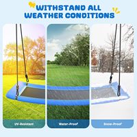 Siège suspendu pour enfants coloré et durable avec cordes réglables en hauteur, balançoire portable pour utilisation en intérieur et en extérieur