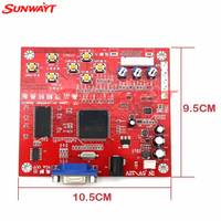 Placa Convertidora de Video para Juegos de Arcade CGA a VGA CVBS Personalizada de Plástico, Compatible con Monitores CRT, LCD y PDP, SUNWAYT SW-HB1 12V