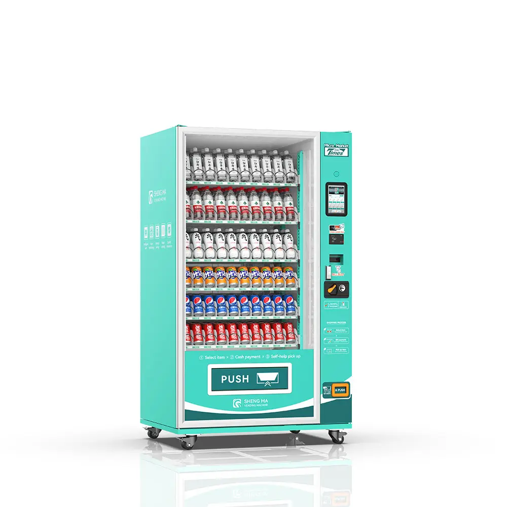ماكينة بيع نقدية داخلية خارجية 8 بوصة ، ماكينة بيع إلكترونية بالدفع والتحكم بدرجة الحرارة