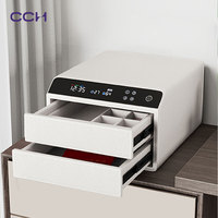 Coffre-fort de sécurité en cuir de style tiroir, déverrouillage par empreinte digitale, accès à distance par smartphone, ouverture automatique, organisateur de bijoux intégré