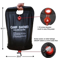 Sac de douche solaire de randonnée et de camping en PVC durable et léger de 20 L
