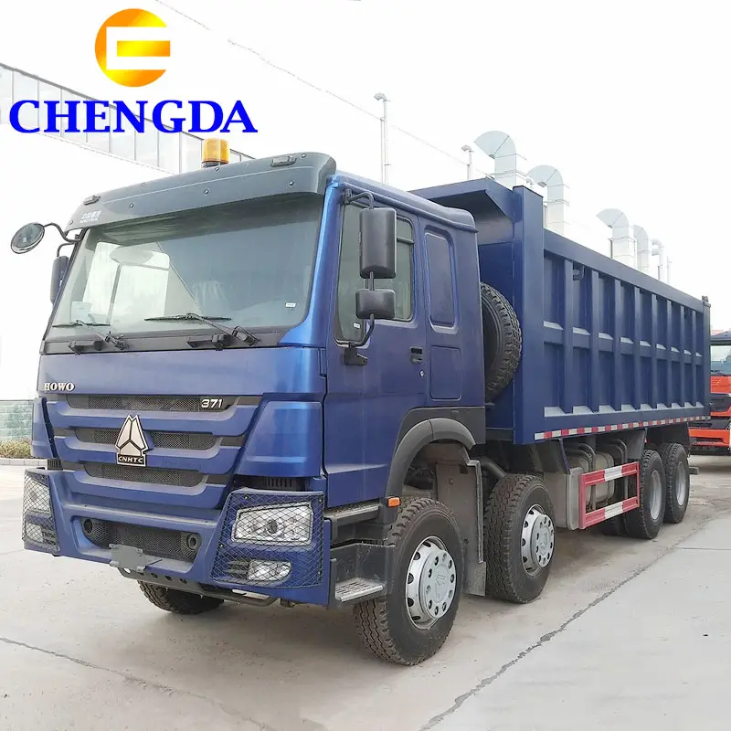 Sinotruk 12 Wheeler Hydraulic 40 50 60 Ton 375hp HOWO 8x4 Tipper Truck for Sale