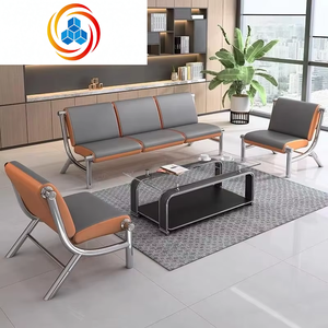 Chaise trois places design en acier inoxydable robuste pour réunion, bureau, espace public, aéroport, hôpital, salle d'attente - Product Image 3
