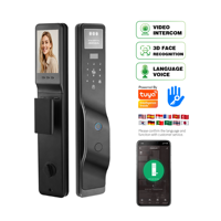 Cerradura Inteligente Electrónica Impermeable 6085/6590 con Reconocimiento Facial 3D, Palma de la Mano, Memoria en la Nube, Tarjeta SIM, para Puertas de Aluminio/Madera, App Tuya
