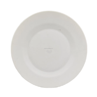 Échantillon gratuit Hengyuan Assiettes réutilisables de 9 pouces Assiette à dîner ronde en plastique blanc pour mariage