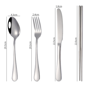 Jieyang Rongcheng Shengde ensemble de <span class=keywords><strong>couverts</strong></span> en métal en acier inoxydable ensemble de <span class=keywords><strong>couverts</strong></span> de luxe en argent 24 pièces avec boîte à <span class=keywords><strong>couverts</strong></span> - Product Image 5