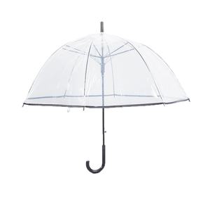 Parapluie transparent personnalisable à long manche, portable, en plastique écologique, idéal pour un cadeau, fabriqué par QX Manufacturers - Product Image 1