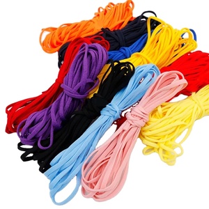 Fabricación Earloop suave 3mm/5mm Banda elástica Poliéster/Nylon <span class=keywords><strong>Cord</strong></span>ón elástico Earloop - Product Image 1