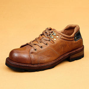 High-end Italian Style Men's Genuine <b>Leather</b> Waterproof Evergreen <b>Slip</b>-<b>On</b> Oxford Handmade Wedding <b>Shoes</b> - Product Image 1