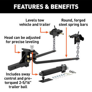 AMBITION Barre ronde de distribution de poids Attelage de contrôle du balancement Bateau <span class=keywords><strong>Camping</strong></span> Caravane <span class=keywords><strong>Remorque</strong></span> Attelage de distribution de poids avec barre ronde - Product Image 2