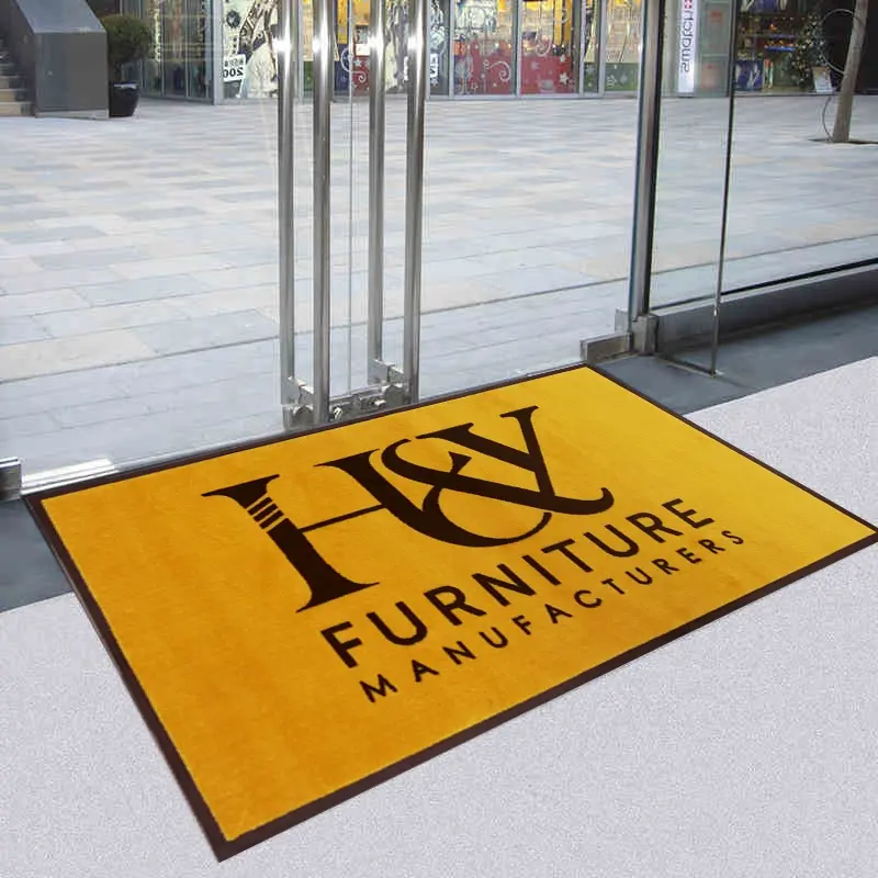 Anti-Slip New Colorful Custom Printed Nitrile Rubber Logo Floor Door Mats