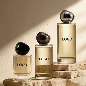 Factory Direct Sales <b>Empty</b> Clear Cylindrical Glass Perfume <b>Bottle</b> 30ml 50ml 100ml with Silver Teardrop Cap & Gift Packaging - Product Image 2