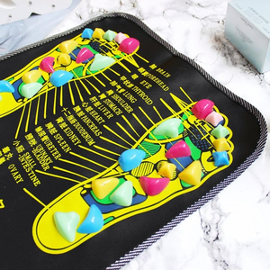 指圧 玉石 足つぼ マッサージパッド ウォークストーン スクエア フットマッサージャー クッション リラックス 身体の痛み 健康管理 - Product Image 6